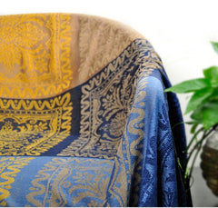 Bohemian Bliss Unveiled - High-Quality Cotton Thread Blanket for Versatile Styling - FlaxLin Eco Textiles