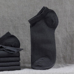 Schwarze Leinen-Knöchelsocken – Moderner Stil und atmungsaktiver Komfort