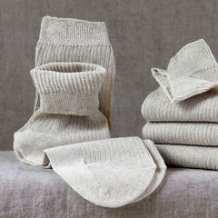 Linen Relax Stripes Socks - FlaxLin Eco Textiles