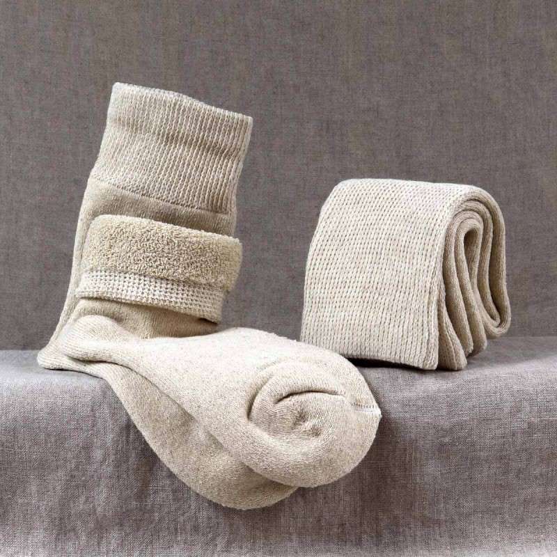 Linen terry socks - Socks - FlaxLin Eco Textiles