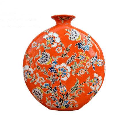 Ceramic Modern Hand-painted Vase - Living Room Decorations - FlaxLin Eco Textiles