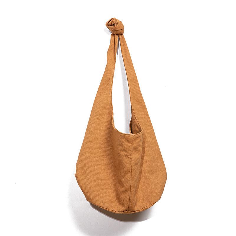 Elegantly Boho: Ladies' One-Shoulder Jacquard Canvas Handbag - FlaxLin Eco Textiles