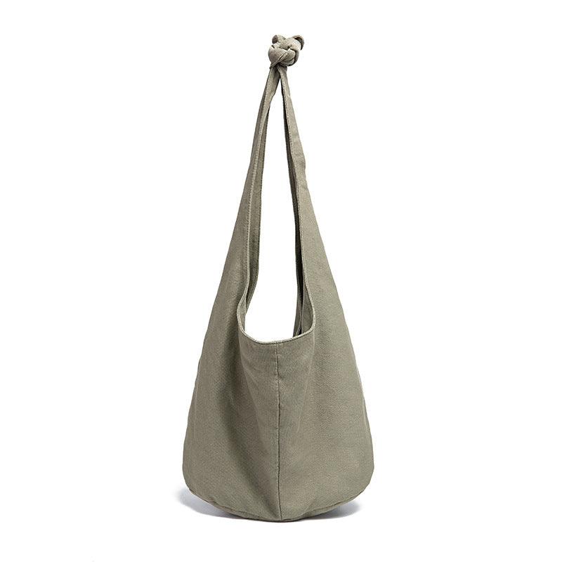 Elegantly Boho: Ladies' One-Shoulder Jacquard Canvas Handbag - FlaxLin Eco Textiles