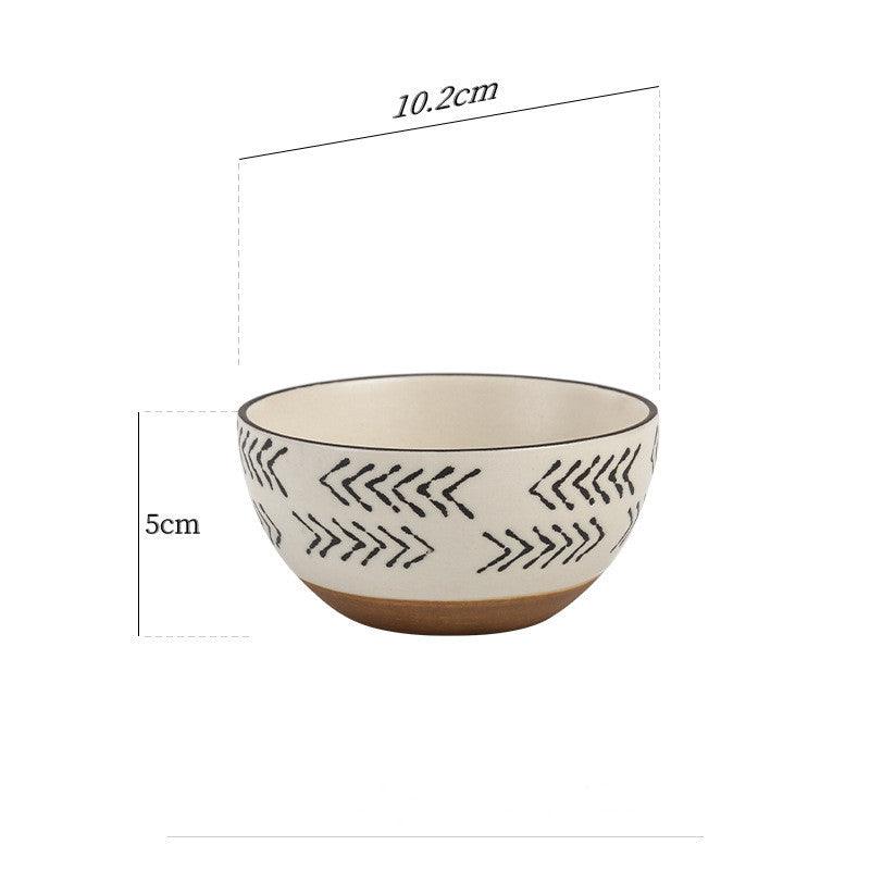 Hand-Painted Ceramic Breakfast Bowls: A Frosted Delight for Parent & Child - FlaxLin Eco Textiles