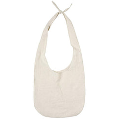 Linen Sail Underarm Satchel for Ladies - Spacious Elegance in Natural Tones - FlaxLin Eco Textiles