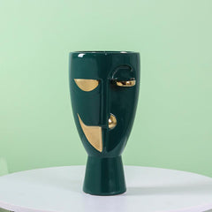 Nordic Artistry Face Ceramic Vase: A Fusion of Divine Elegance and Modern Craft - FlaxLin Eco Textiles