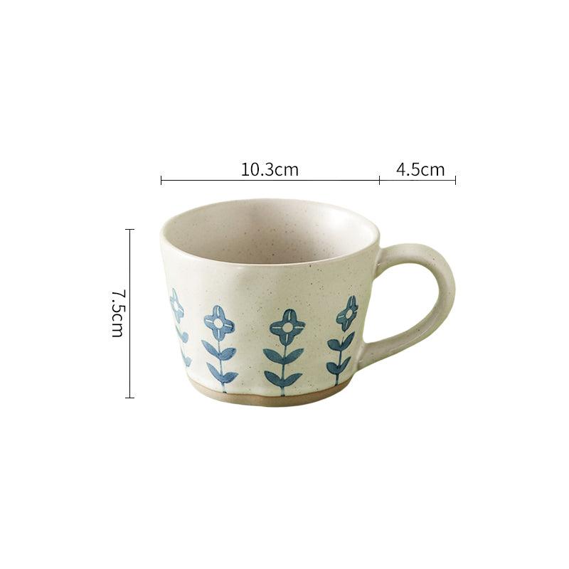 Stoneware Retro Hand-Squeezed Ceramic Cup - FlaxLin Eco Textiles