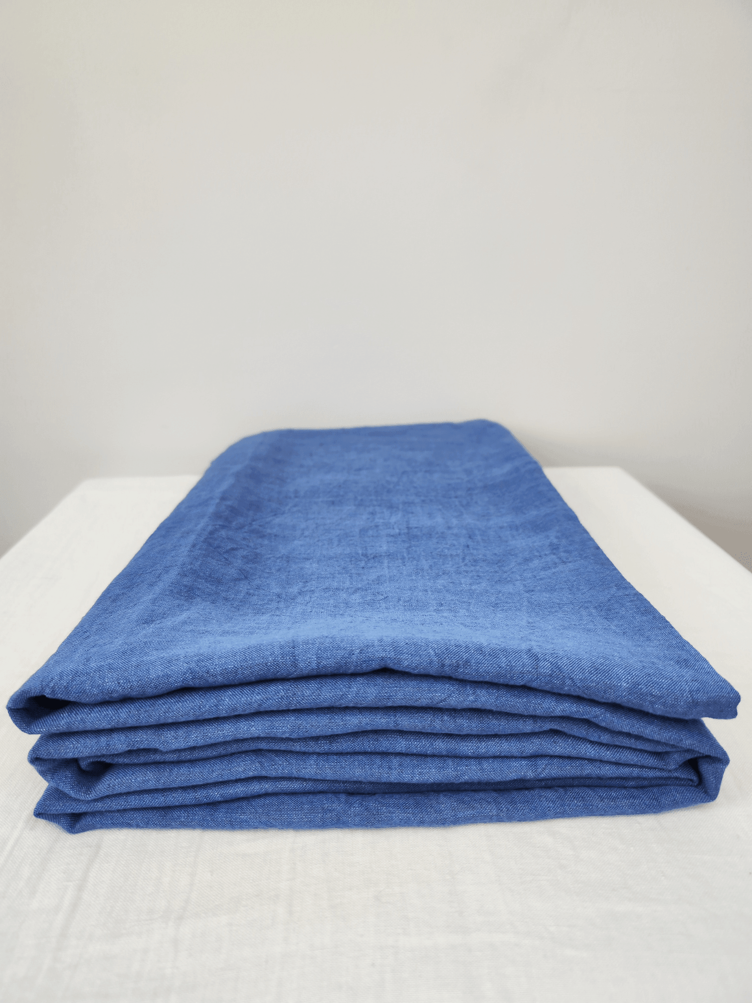 Blue Soft Linen Sheet - Bedroom, label, Linen sheet - FlaxLin Eco Textiles