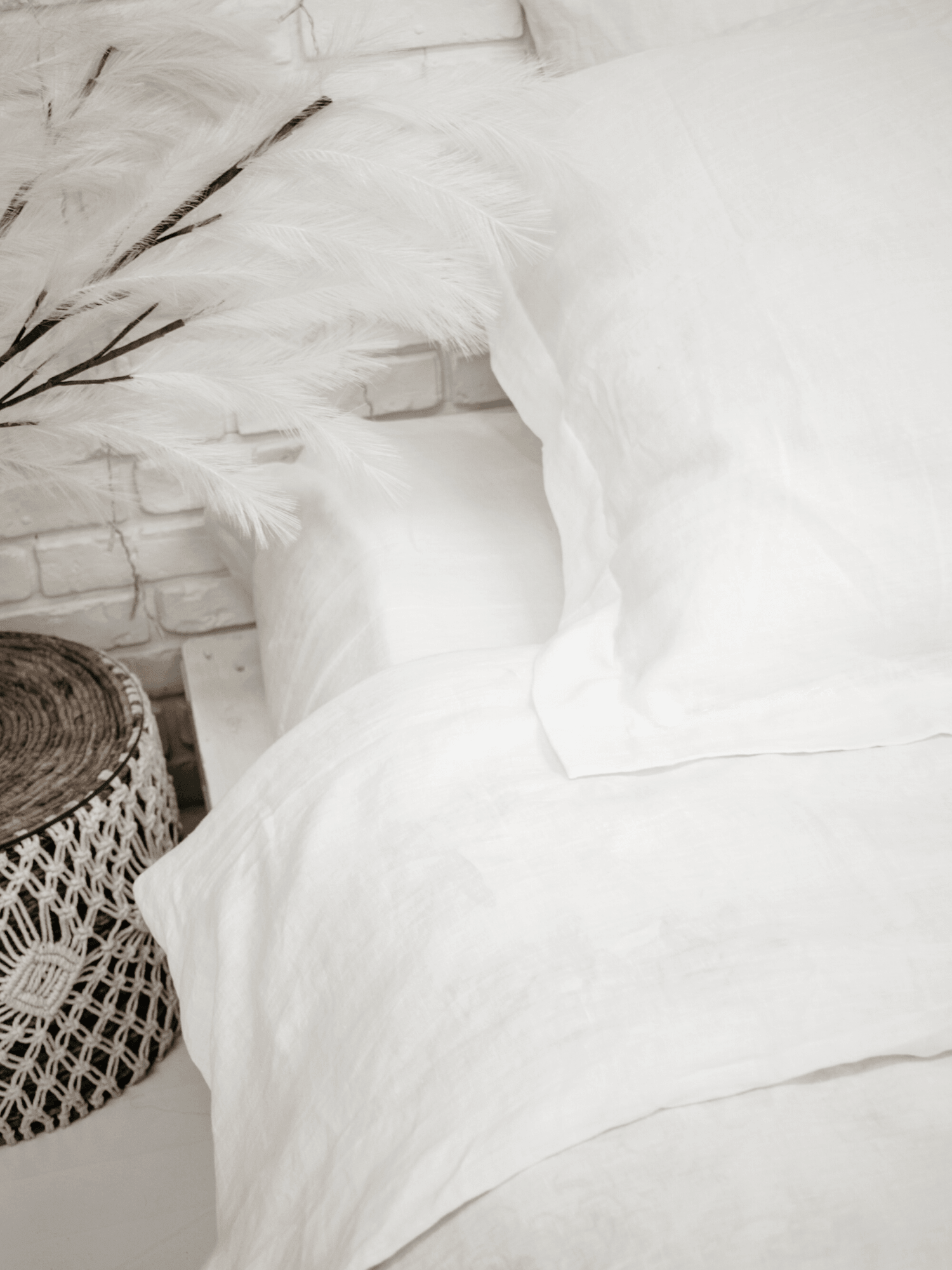 Snow white soft linen duvet cover - Bedroom, Linen duvet cover - FlaxLin Eco Textiles