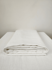 Snow White Soft Linen Sheet - Bedroom, Linen sheet - FlaxLin Eco Textiles